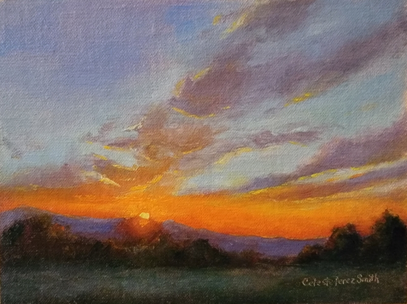 Santa Fe Sunset by artist Celeste Smith